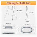 2 In 1 Dog Bathtub Dog Washing Station  Foldable Pet Tub For Bathing   Grooming