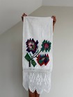 Antique Ukrainian Embroidered Towel   Early 20th Century   Rare Pattern