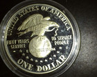 1991 S United Service Organizations Uso Proof Silver Dollar  1 Us Mint Proof