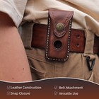 Tourbon Leather Folding Knife Sheath Pocket Knives Case Belt Clip On Pouch