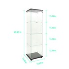 Glass Display Cabinet 4-shelf W  Door lock curio Cabinets Upgraded Quick-install