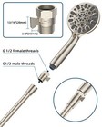  All Metal 1 Pack Shower Head Flow Control Valve  G1 2 Brass Shut-off Valve 