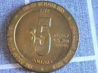 Casino Five Dollar Gaming Token Pioneer Hotel   Gambling Mall Laughlin Nevada