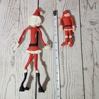 Vintage Rubber Bendy Bendable Santa Claus Figure Lot 2 Toys Fun World Christmas