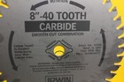 Irwin 8  40 Tooth Carbide Saw Blade   15750