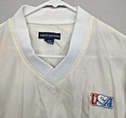 Vintage Fruit Of The Loom Pullover Jacket Mens Medium Usa Embroidered Nylon 90s