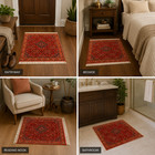 Natural Wool Old Orintal Rugs  Hand Woven knotted Size Approximately 2 4  X 2 7 