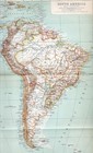 South America Map Andes Brazil Argentina Color 11 X 15 Antique Atlas Map