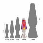Lava   Lamp 16 3  - Yellow Wax purple Liquid silver Base   Cap  new   Decor  La