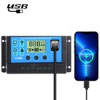 30a Pwm Solar Panel Rv Boat Battery Charge Controller 12v 24v Regulator Dual Usb