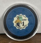 The Dunes Hotel   Casino  1 Poker Chip Las Vegas Nevada Rare 1964