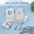 40pack L Bracket Corner Brace Sets Silver Stainless Steel 90 Degree Right Angle