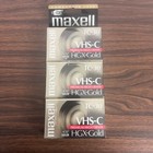 Sealed Maxell Hgx-gold Tc-30 Vhs-c Camcorder Videocassette 3-pack Retro Vintage