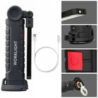 Magnetic Rechargeable Cob Led Red Work Light Lamp Flashlight Folding Torch