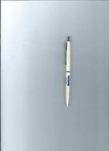 Vintage Paper Mate Malibu White   Chrome  Double Heart Ballpoint Pen-bantam