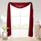 Lightweight Sheer Voile Window Scarf Valance - 216 Inch Long - 1 Panel Sheer    