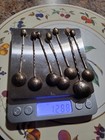  800 Siver Coin Spoons Nicaragua Set Of 7 1 288oz