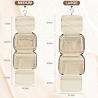 Large Travel Toiletry Bag With Hook  Water-resistant Makeup Organizer Champagne