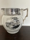 Antique 18th Century Georgian Pearlware Silver Luster Cider  Ale Jug  Pitcher