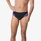 Speedo Swim Brief Powerflex Eco Revolve New Splice Black   Purple  Mens Size 28 