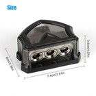 2pcs 3 Way 0 Gauge Input To 0 Gauge Output Power Ground Distribution Block Set