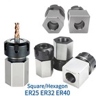 Er Square Hex Collet Block Er25 Er32 Er40 Chuck Holder Cnc Lathe Engraving Tool