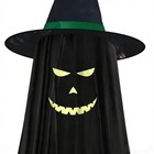 Halloween Hanging Ghost Decor Glow In The Dark Witch Hat Ghost Ornament Yard Out