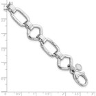 Sterling Silver Hammered Geometric Bracelet 7 5  With  5in Ext  15 03gm