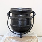 Antique Cauldron Primitive Early Americana Cast Iron Pot farmhouse Country Black