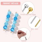 600 Pcs Eye Pins For Jewelry Making 50 Mm Diy Ball Flat Head Pins With Plasti   