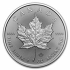 2024 1 Oz  silver Canadian Maple Leaf Bu Coin In Capsule