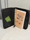 Kate Spade Wellesley Leather Zip Around Personal Ring Planner Organizer Black
