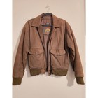 Vintage 90s Wilson Adventure Bound Leather Bomber Jacket Men s S Brown Aviator