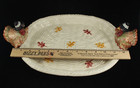 1990 Fitz   Floyd Pilgrims Progress Thanksgiving 14    Oval Serving Platter
