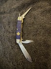 Vintage Bsa Cub Scout Blue Folding Pocket Knife Camillus New York 3 Blade Usa-vg