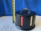 Black Metal Poker Chip Carousel Caddy W  Handle  Multi-color Chips   Cards