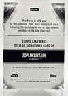 Topps Star Wars Smugglers Outpost Joplin Sibtain As Brasso Stellar On Card Auto