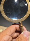 8 1 2  Antique Vintage Style  Brass Magnifying Glass
