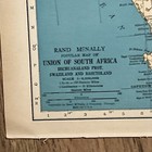 Antique 1937 Rand Mcnally Map Of South Africa 11x14 Inches