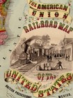 1872 American Union Railroad Historic Old Train Map - 24x36