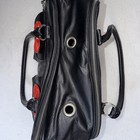 Rebecca Bonbon Black Red Bow Dog Cat Carrier Bag Purse Small Pet Travel Tote