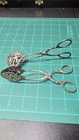 Vintage Hazorfim 800 Silver Serving Scissor Tong Israel 50 s  Pastry Server Set 
