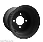 Set Of 4 Golf Cart Wheels 10x8 Matte Black Steel Wheels With 3 5 Offset
