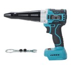 Brushless Cordless Rivet Gun For Makita 18v Battery  12000n Auto Reverse