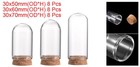 24pcs Cloche Glass Dome Bell Jar Display Case With Cork Base 1 57 x1 18 