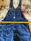 Vintage Pointer   Blue Denim Bib Overall Shorts  Men Women Unisex - Size 34 Usa