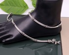 925 Sterling Silver Two Line layer Snake Chain Anklets  Foot Bracelet Ank146