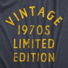 Womens Vintage 1970s Limited Edition T Shirt Funny Cool 1970 Theme Classic Tee