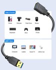 Usb Extension Cable 20 Ft - Usb 3 0 Extension Cable Usb Male To Female