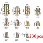 Threaded Insert Nuts  230 Pcs Zinc Alloy Furniture Hex Socket Drive Screws  Flat